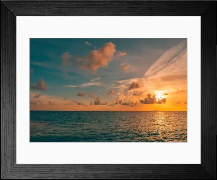 Framed Print : Closeup sea beach. Panoramic beach landscape. Inspire tropical beach seascape horizon. Orange and golden sunset sky calmness tranquil relaxing Framed Print : Closeup sea beach. Panoramic beach landscape. Inspire tropical beach seascape horizon. Orange and golden sunset sky calmness tranquil relaxing