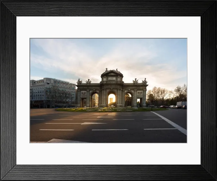 Framed Print : Puerta de Alcala is a one of the Madrid ancient doors of the city of Madrid, Spain. It was the entrance of people coming from France, Aragon, and Cata Framed Print : Puerta de Alcala is a one of the Madrid ancient doors of the city of Madrid, Spain. It was the entrance of people coming from France, Aragon, and Cata