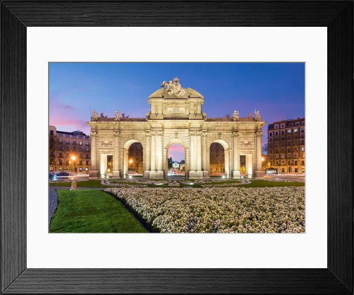 Framed Print : The Alcala Door (Puerta de Alcala) is a one of the Madrid ancient doors of the city of Madrid, Spain. It was the entrance of people coming from France Framed Print : The Alcala Door (Puerta de Alcala) is a one of the Madrid ancient doors of the city of Madrid, Spain. It was the entrance of people coming from France