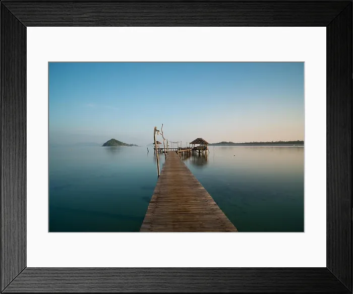 Framed Print : Wooden pier between sunset in Phuket, Thailand. Summer, Travel, Vacation and Holiday concept Framed Print : Wooden pier between sunset in Phuket, Thailand. Summer, Travel, Vacation and Holiday concept