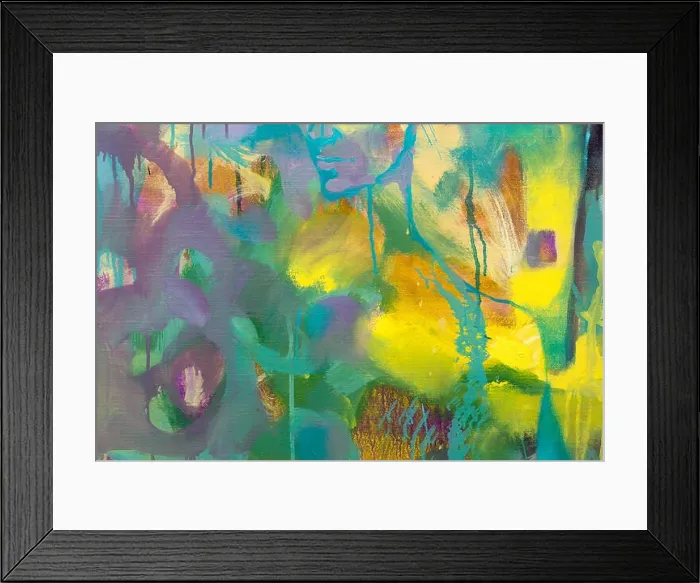Framed Print : Close up of abstract oil painting. Abstract flowers Framed Print : Close up of abstract oil painting. Abstract flowers