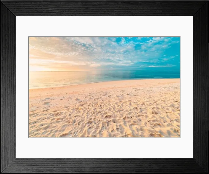 Framed Print : Sea sand sky concept, sunset colors clouds, horizon, horizontal background banner. Inspirational nature landscape, beautiful colors, wonderful scenery Framed Print : Sea sand sky concept, sunset colors clouds, horizon, horizontal background banner. Inspirational nature landscape, beautiful colors, wonderful scenery