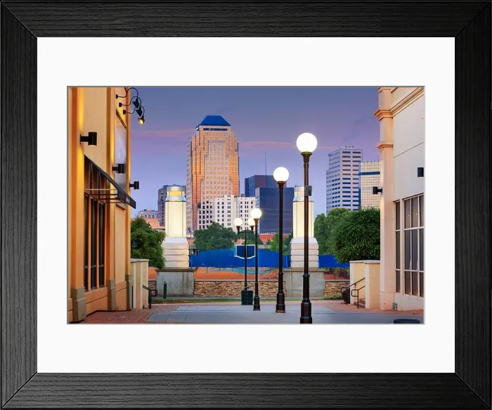 Framed Print : Shreveport, Louisiana, USA downtown cityscape and riverfront Framed Print : Shreveport, Louisiana, USA downtown cityscape and riverfront