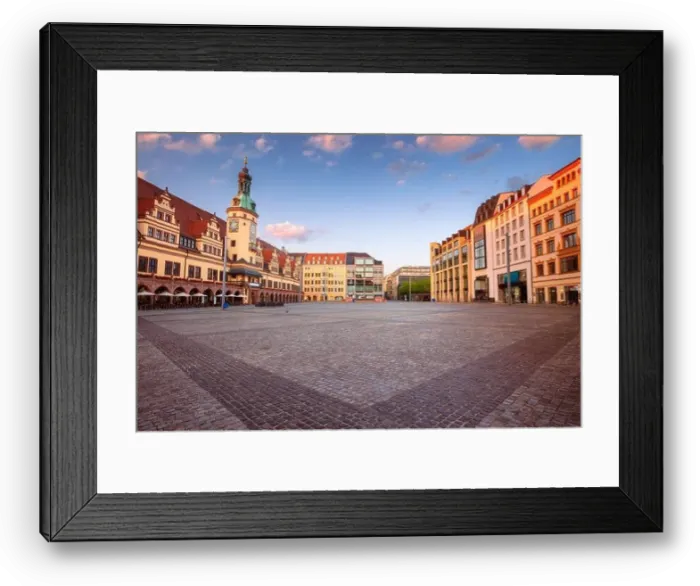 Framed Print : Leipzig, Germany. Cityscape image of Leipzig, Germany with Old Town Hall and the Market square at sunrise