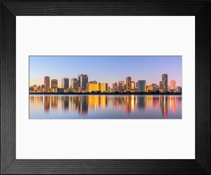 Framed Print : Osaka, Japan Umeda District cityscape panorama on the Yodogawa River Framed Print : Osaka, Japan Umeda District cityscape panorama on the Yodogawa River