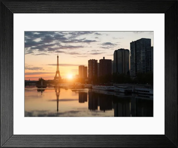 Framed Print : Paris skyline with Eiffel tower and Seine river in Paris, France Framed Print : Paris skyline with Eiffel tower and Seine river in Paris, France