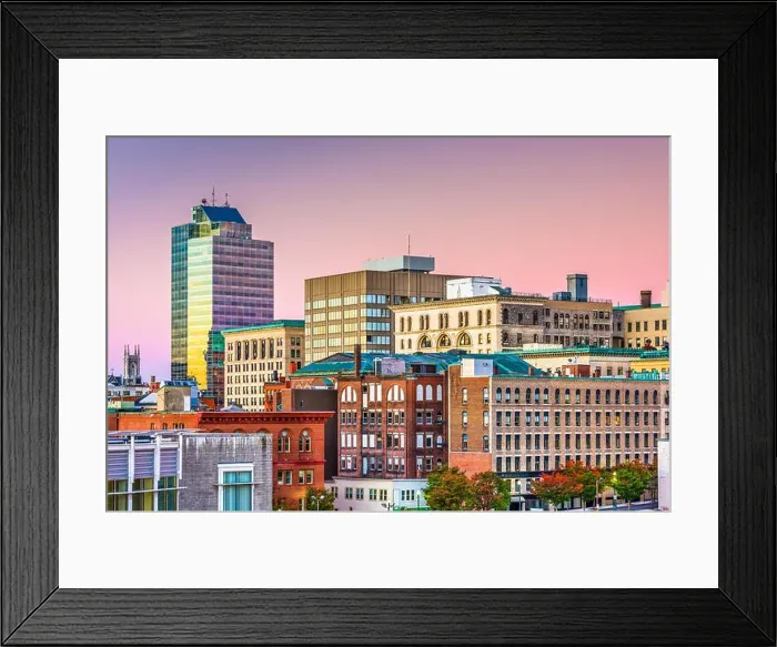 Framed Print : Worcester, Massachusetts, USA downtown city skyline Framed Print : Worcester, Massachusetts, USA downtown city skyline