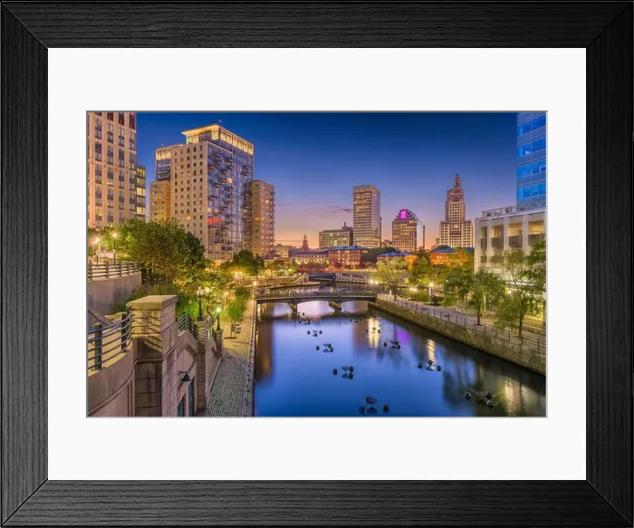 Framed Print : Providence, Rhode Island, USA park and skyline Framed Print : Providence, Rhode Island, USA park and skyline