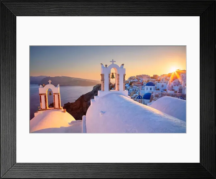 Framed Print : Oia, Santorini. Image of famous cyclades village Oia located at the island of Santorini, South Aegean, Greece Framed Print : Oia, Santorini. Image of famous cyclades village Oia located at the island of Santorini, South Aegean, Greece