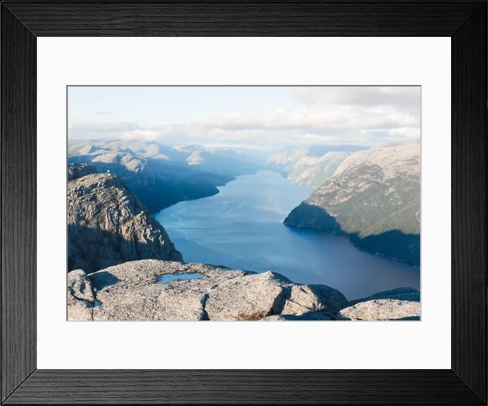 Framed Print : Misty morning on Preikestolen Framed Print : Misty morning on Preikestolen