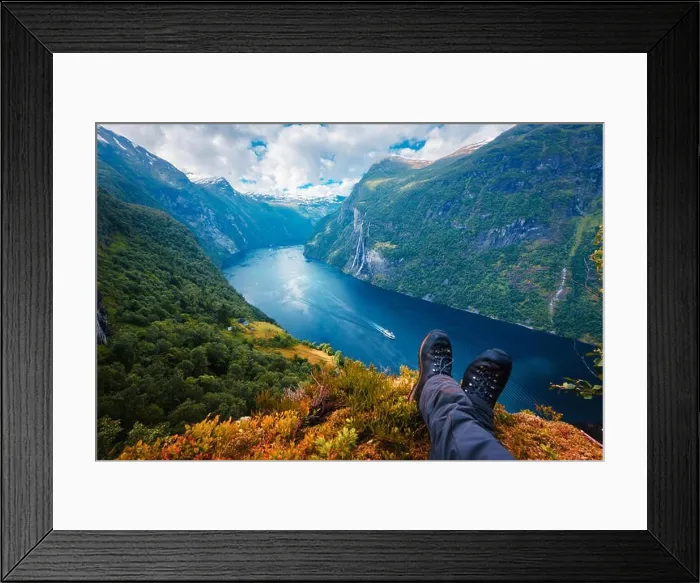 Framed Print : Breathtaking view of Sunnylvsfjorden fjord Framed Print : Breathtaking view of Sunnylvsfjorden fjord