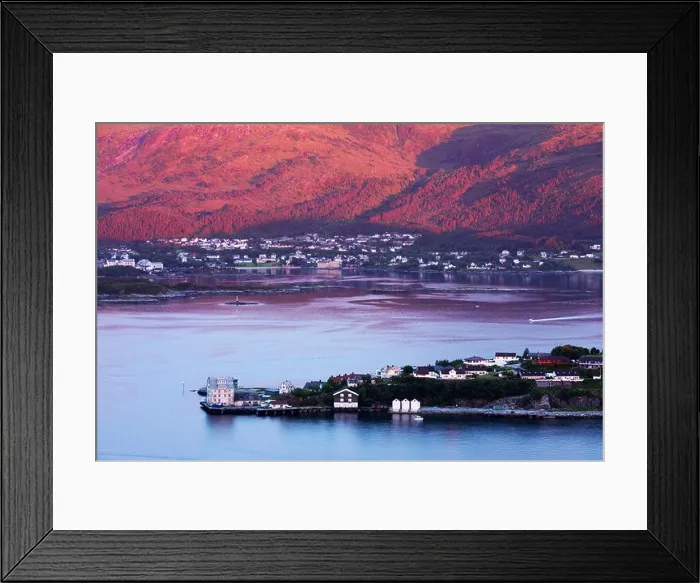 Framed Print : Colorful sunset in Alesund port town Framed Print : Colorful sunset in Alesund port town