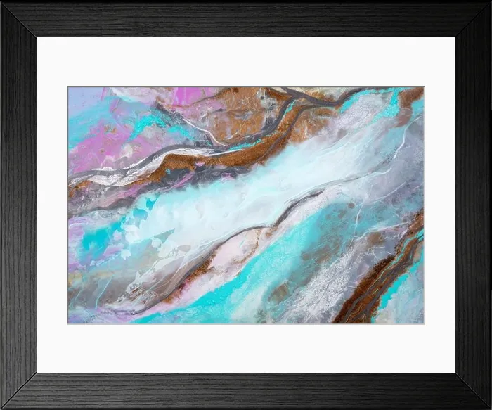 Framed Print : Light blue abstract painting background. Painted by alcohol ink