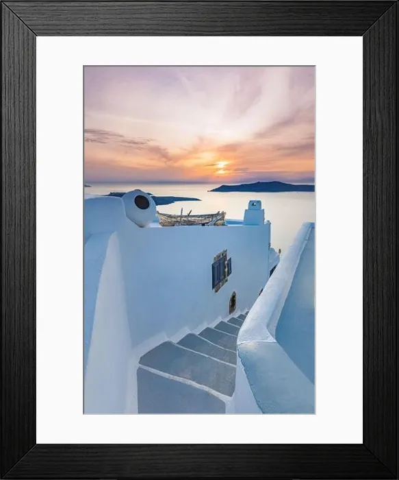 Framed Print : Amazing landscape of Fira, white architecture caldera view Santorini, Greece, cruise ships. Blue sky, wonderful summer mood, sunny vacation, holiday Framed Print : Amazing landscape of Fira, white architecture caldera view Santorini, Greece, cruise ships. Blue sky, wonderful summer mood, sunny vacation, holiday