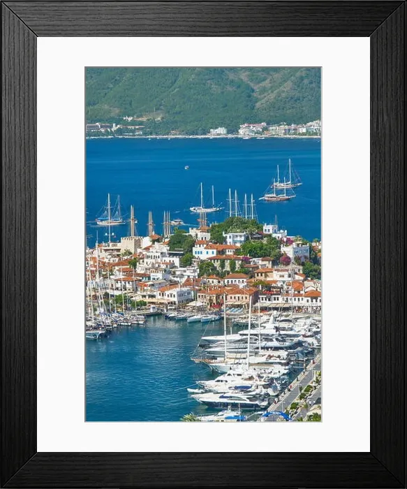 Framed Print : Marmaris Old Town and Harbour, Turkey Framed Print : Marmaris Old Town and Harbour, Turkey
