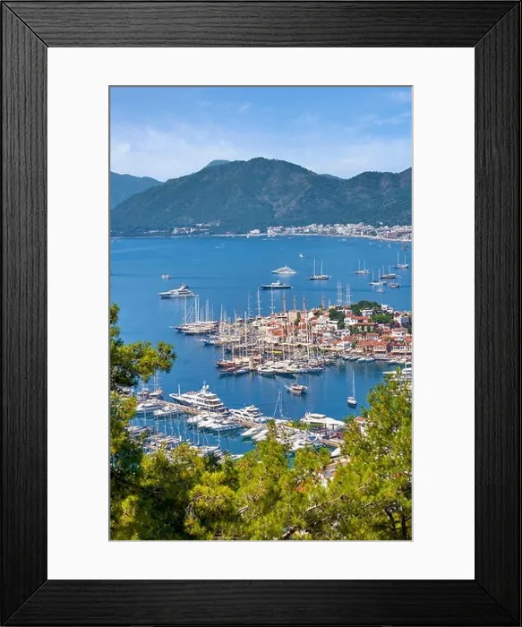 Framed Print : Marmaris Old Town and Harbour, Turkey Framed Print : Marmaris Old Town and Harbour, Turkey