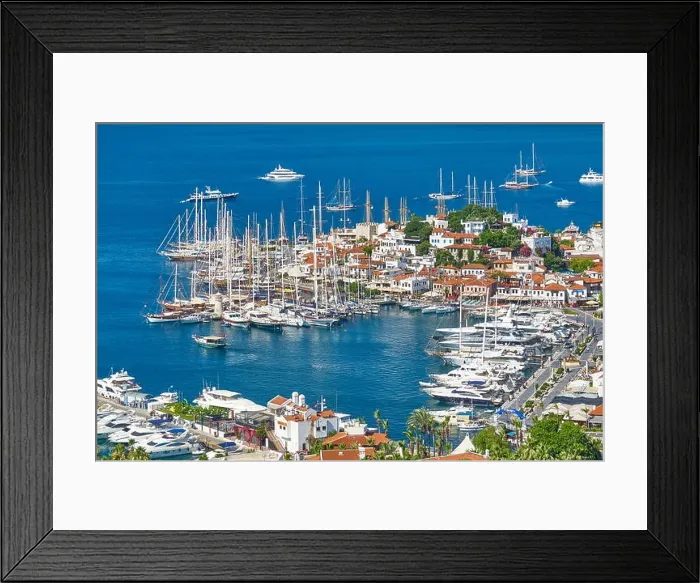 Framed Print : Marmaris Old Town and Harbour, Turkey