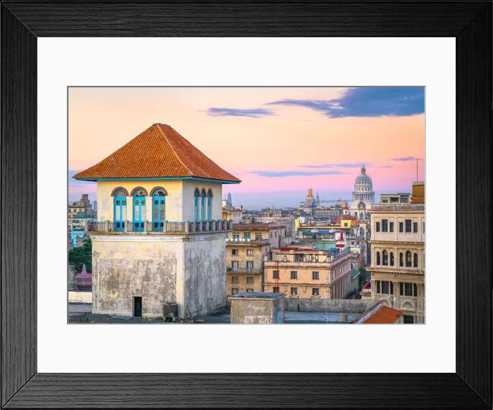 Framed Print : Havana, Cuba downtown skyline from the port Framed Print : Havana, Cuba downtown skyline from the port