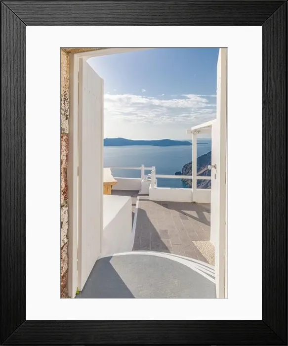 Framed Print : Amazing landscape of Fira, white architecture caldera view Santorini, Greece, cruise ships. Blue sky, wonderful summer mood, sunny vacation, holiday Framed Print : Amazing landscape of Fira, white architecture caldera view Santorini, Greece, cruise ships. Blue sky, wonderful summer mood, sunny vacation, holiday
