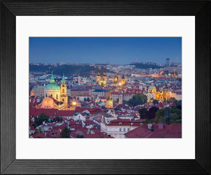Framed Print : Prague Old Town. Aerial cityscape image of Prague, capital city of Czech Republic with the Church of Our Lady before Tyn, Old Town Bridge Tower and P Framed Print : Prague Old Town. Aerial cityscape image of Prague, capital city of Czech Republic with the Church of Our Lady before Tyn, Old Town Bridge Tower and P