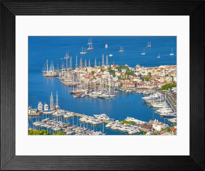 Framed Print : Marmaris Old Town and Harbour, Turkey Framed Print : Marmaris Old Town and Harbour, Turkey
