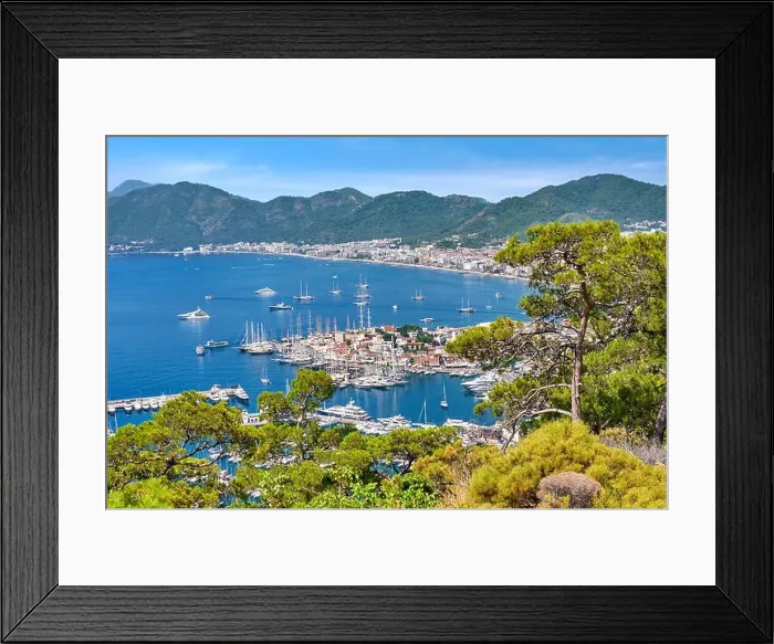 Framed Print : Marmaris Old Town and Harbour, Turkey Framed Print : Marmaris Old Town and Harbour, Turkey