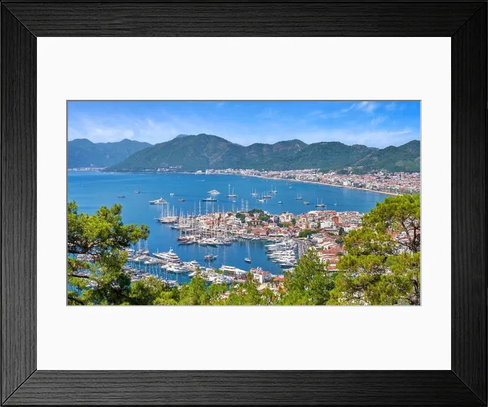 Framed Print : Marmaris Old Town and Harbour, Turkey Framed Print : Marmaris Old Town and Harbour, Turkey