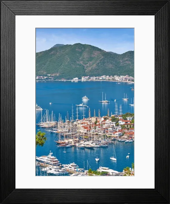 Framed Print : Marmaris Old Town and Harbour, Turkey Framed Print : Marmaris Old Town and Harbour, Turkey