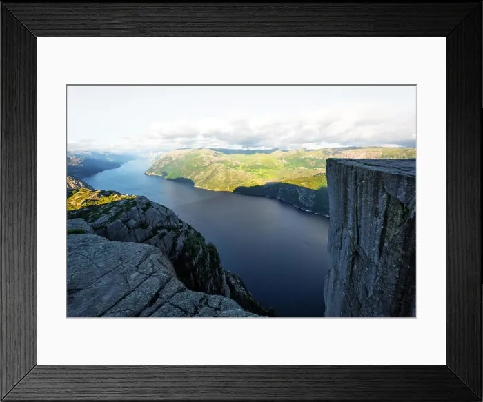 Framed Print : Misty morning on Preikestolen Framed Print : Misty morning on Preikestolen
