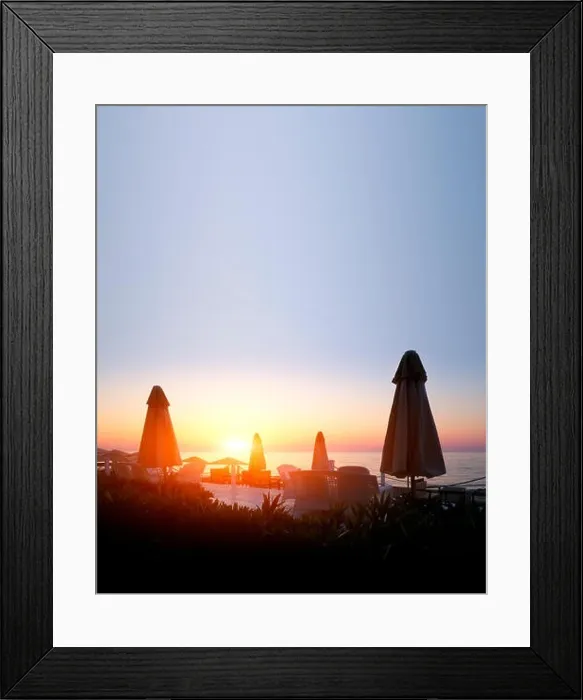 Framed Print : Sunshade umbrella on sea beach Framed Print : Sunshade umbrella on sea beach
