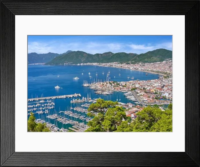 Framed Print : Marmaris Old Town and Harbour, Turkey Framed Print : Marmaris Old Town and Harbour, Turkey