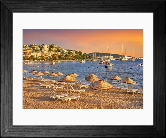 Framed Print : Sunset at Bodrum beach, Turkey Framed Print : Sunset at Bodrum beach, Turkey