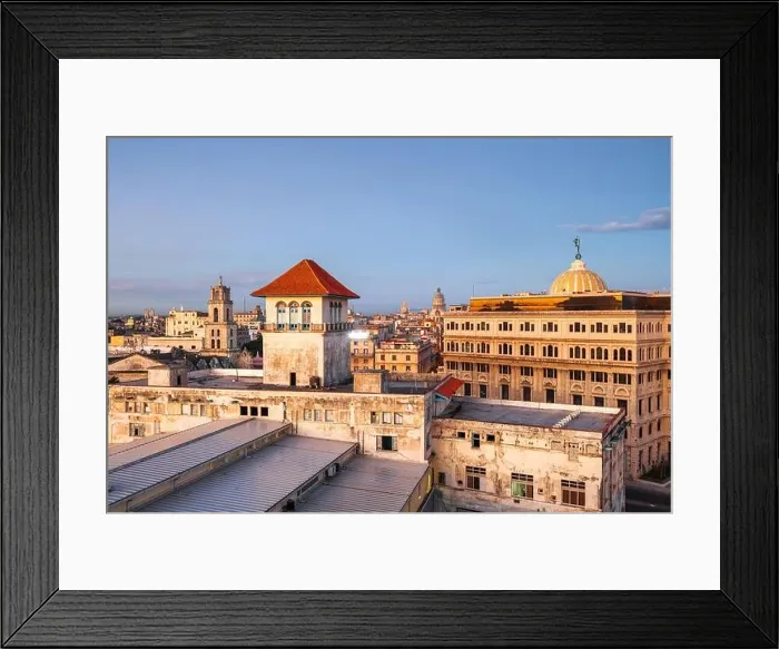 Framed Print : Havana, Cuba downtown skyline from the port at dawn Framed Print : Havana, Cuba downtown skyline from the port at dawn