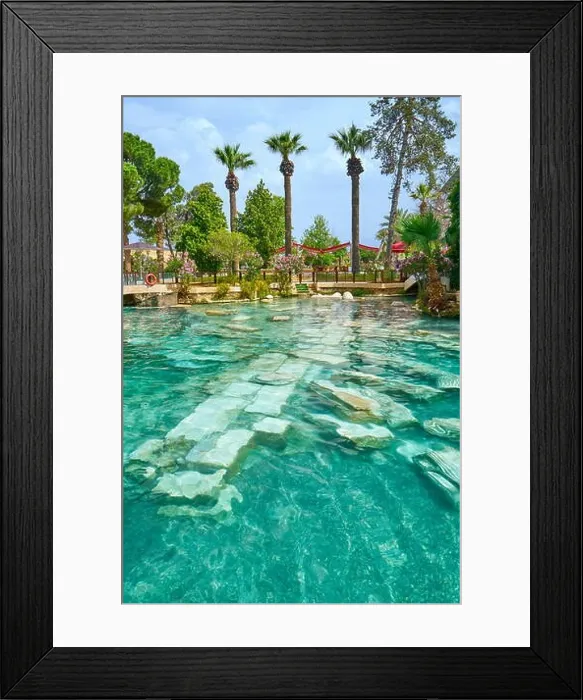Framed Print : Cleopatra pool, Hierapolis Ancient City, Pamukkale, Turkey Framed Print : Cleopatra pool, Hierapolis Ancient City, Pamukkale, Turkey
