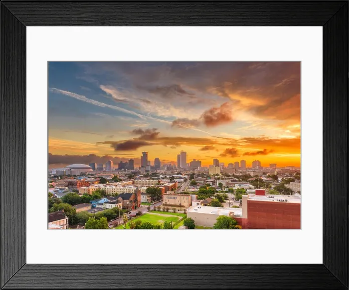 Framed Print : New Orleans, Louisiana, USA downtown skyline at dusk Framed Print : New Orleans, Louisiana, USA downtown skyline at dusk