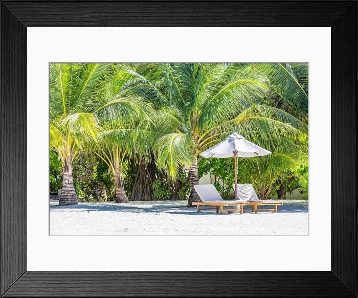 Framed Print : Beautiful sunset relax beach. Chairs on sandy beach near the sea. Summer holiday and vacation concept for tourism. Inspire romance tropical landscape Framed Print : Beautiful sunset relax beach. Chairs on sandy beach near the sea. Summer holiday and vacation concept for tourism. Inspire romance tropical landscape