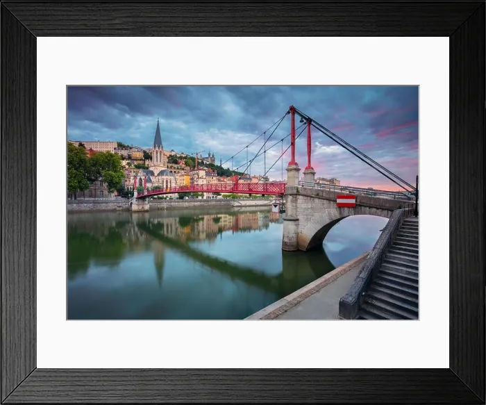 Framed Print : Lyon. Cityscape image of Lyon, France during sunrise Framed Print : Lyon. Cityscape image of Lyon, France during sunrise