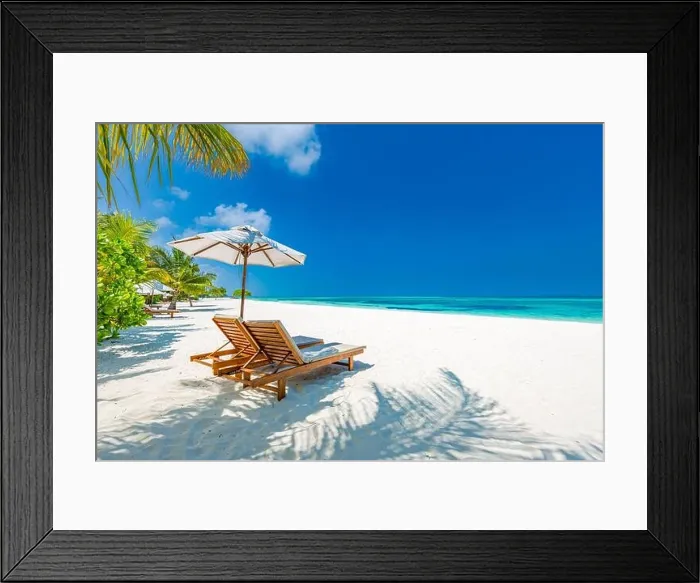 Framed Print : Tropical paradise beach with white sand and coco palms travel tourism wide panorama background. Luxury vacation and holiday banner tropical beach rest Framed Print : Tropical paradise beach with white sand and coco palms travel tourism wide panorama background. Luxury vacation and holiday banner tropical beach rest