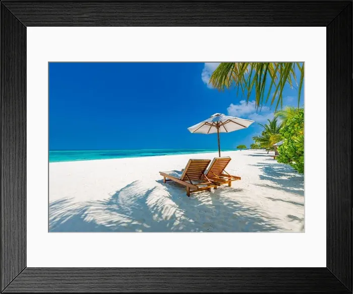 Framed Print : Tropical paradise beach with white sand and coco palms travel tourism wide panorama background. Luxury vacation and holiday banner tropical beach rest Framed Print : Tropical paradise beach with white sand and coco palms travel tourism wide panorama background. Luxury vacation and holiday banner tropical beach rest