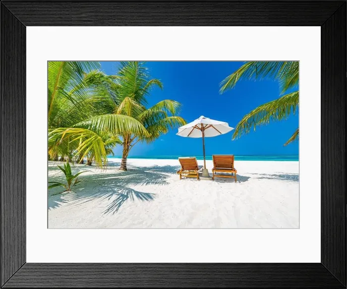 Framed Print : Tropical paradise beach with white sand and coco palms travel tourism wide panorama background. Luxury vacation and holiday banner tropical beach rest Framed Print : Tropical paradise beach with white sand and coco palms travel tourism wide panorama background. Luxury vacation and holiday banner tropical beach rest