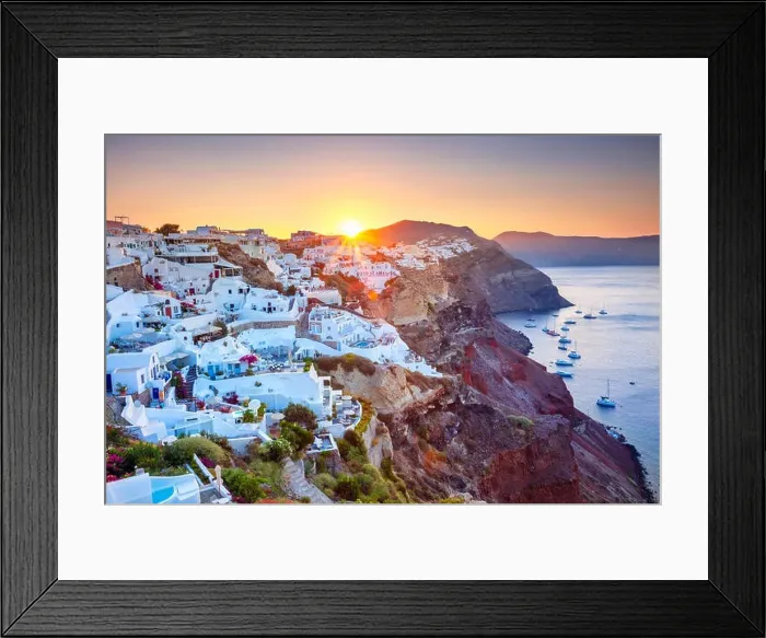 Framed Print : Oia, Santorini. Image of famous village Oia located at one of Cyclades island of Santorini, South Aegean, Greece Framed Print : Oia, Santorini. Image of famous village Oia located at one of Cyclades island of Santorini, South Aegean, Greece