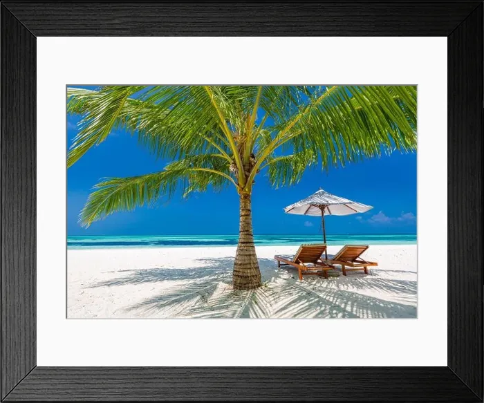 Framed Print : Tropical paradise beach with white sand and coco palms travel tourism wide panorama background. Luxury vacation and holiday banner tropical beach rest Framed Print : Tropical paradise beach with white sand and coco palms travel tourism wide panorama background. Luxury vacation and holiday banner tropical beach rest