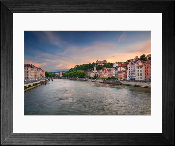 Framed Print : Lyon. Cityscape image of Lyon, France during sunset Framed Print : Lyon. Cityscape image of Lyon, France during sunset