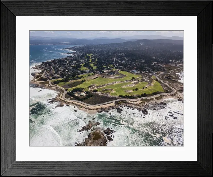 Framed Print : The cold waters of the Pacific Ocean wash against the rocky Northern California coastline in Monterey, just south of San Francisco