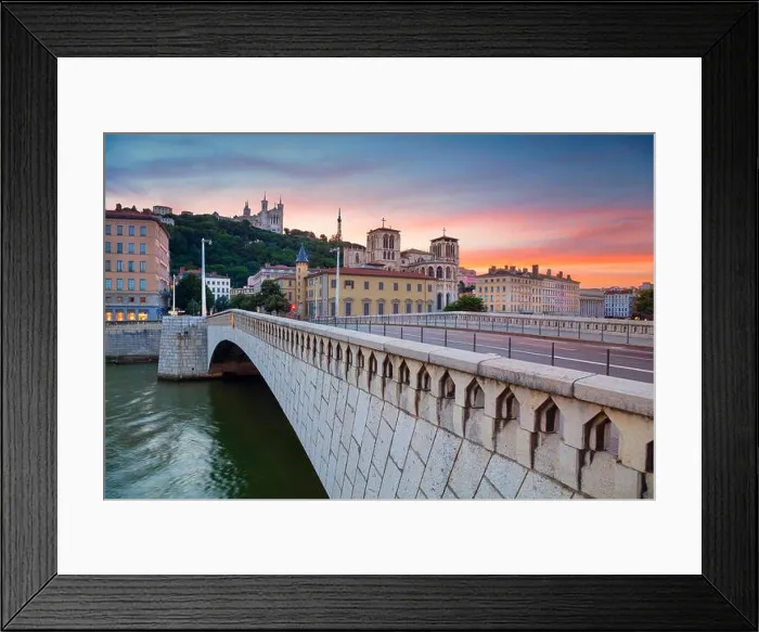 Framed Print : Lyon. Cityscape image of Lyon, France during sunset Framed Print : Lyon. Cityscape image of Lyon, France during sunset