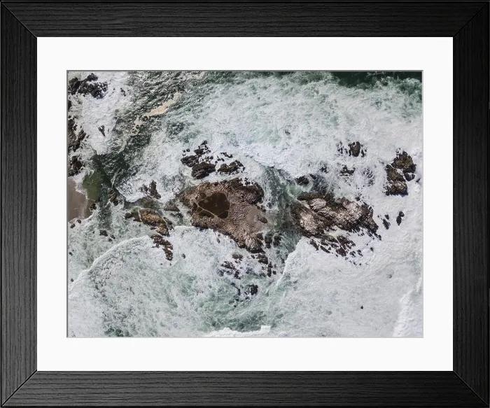 Framed Print : The cold waters of the Pacific Ocean wash against the rocky Northern California coastline in Monterey, just south of San Francisco Framed Print : The cold waters of the Pacific Ocean wash against the rocky Northern California coastline in Monterey, just south of San Francisco