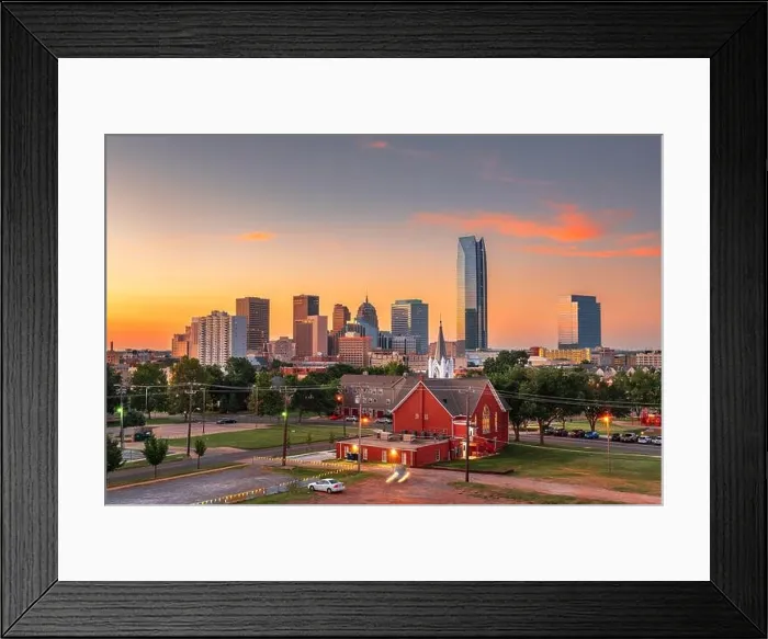 Framed Print : Oklahoma City, Oklahoma, USA downtown skyline at twilight Framed Print : Oklahoma City, Oklahoma, USA downtown skyline at twilight