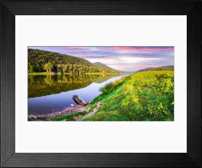 Framed Print : Majestic foggy river and lush autumn forest at sunrise time. Landscape photography. Dnister, Ukraine, Europe Framed Print : Majestic foggy river and lush autumn forest at sunrise time. Landscape photography. Dnister, Ukraine, Europe