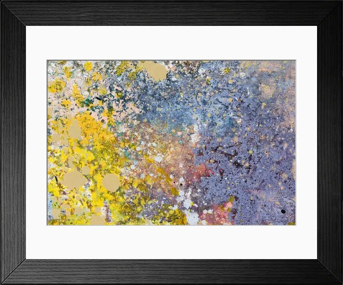 Framed Print : Abstract art background. Oil painting on canvas. Blue and yellow Framed Print : Abstract art background. Oil painting on canvas. Blue and yellow