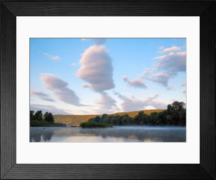 Framed Print : Majestic foggy river and lush autumn forest at sunrise time. Landscape photography. Dnister, Ukraine, Europe Framed Print : Majestic foggy river and lush autumn forest at sunrise time. Landscape photography. Dnister, Ukraine, Europe